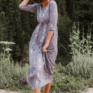 Piper & Scoot Embroidered Maxi Dress